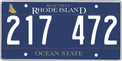 RI license plate 217472
