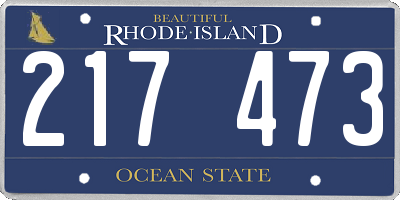 RI license plate 217473