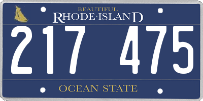 RI license plate 217475