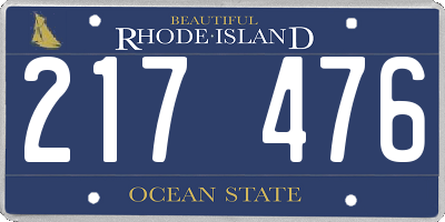 RI license plate 217476