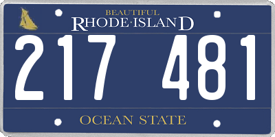 RI license plate 217481