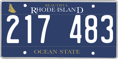 RI license plate 217483