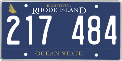 RI license plate 217484