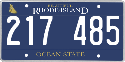 RI license plate 217485