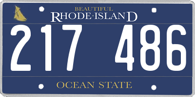 RI license plate 217486