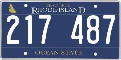 RI license plate 217487