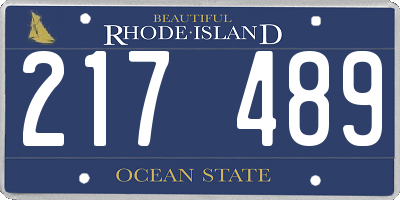 RI license plate 217489