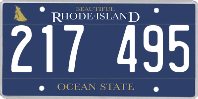 RI license plate 217495