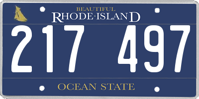 RI license plate 217497