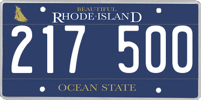 RI license plate 217500