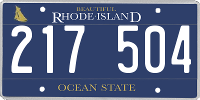 RI license plate 217504