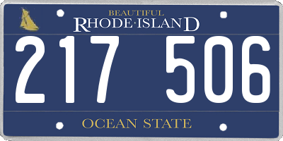 RI license plate 217506