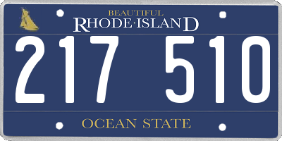 RI license plate 217510
