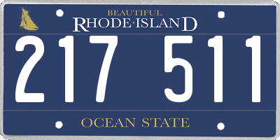RI license plate 217511