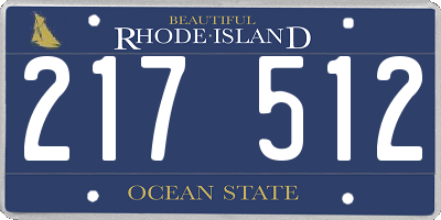 RI license plate 217512