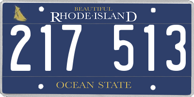 RI license plate 217513