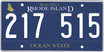 RI license plate 217515