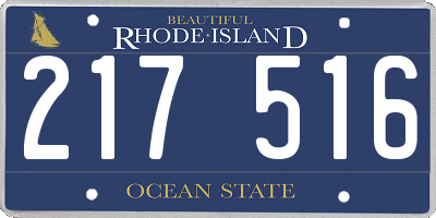 RI license plate 217516