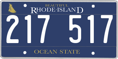 RI license plate 217517