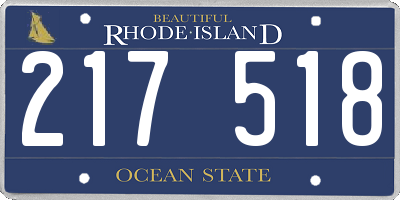 RI license plate 217518