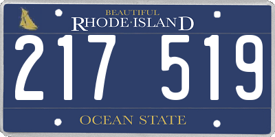 RI license plate 217519
