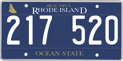 RI license plate 217520