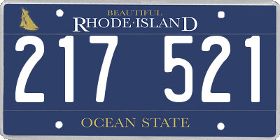 RI license plate 217521