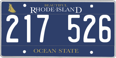 RI license plate 217526