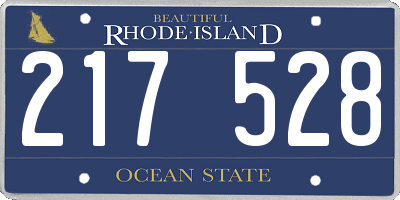 RI license plate 217528