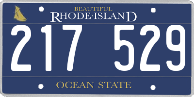 RI license plate 217529