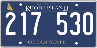 RI license plate 217530