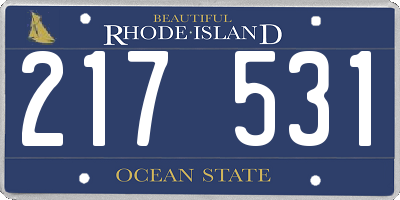 RI license plate 217531