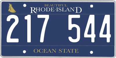 RI license plate 217544