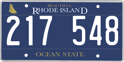 RI license plate 217548