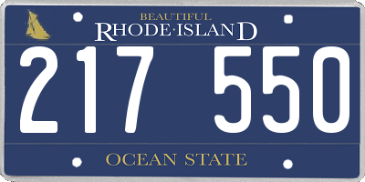 RI license plate 217550