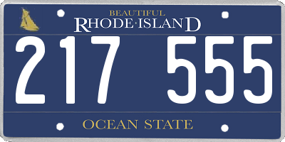 RI license plate 217555