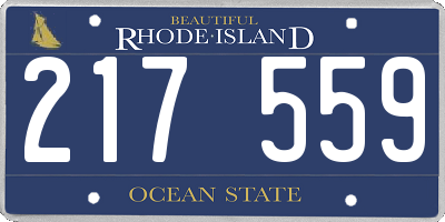 RI license plate 217559
