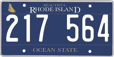 RI license plate 217564