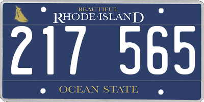RI license plate 217565