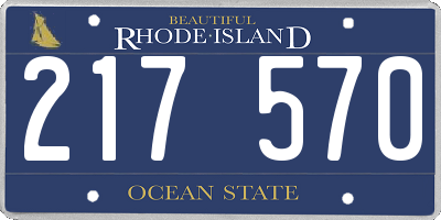 RI license plate 217570
