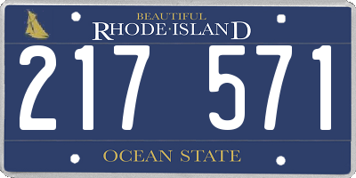 RI license plate 217571