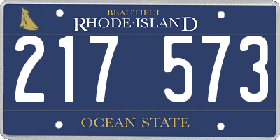 RI license plate 217573