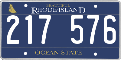 RI license plate 217576