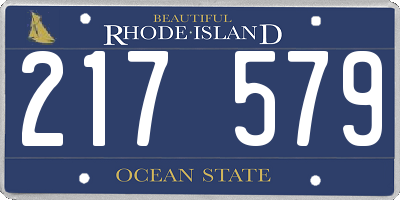 RI license plate 217579