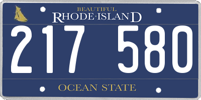 RI license plate 217580