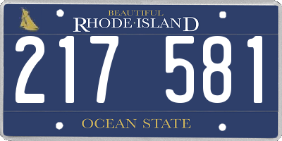 RI license plate 217581