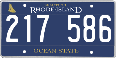 RI license plate 217586