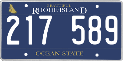 RI license plate 217589