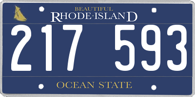 RI license plate 217593