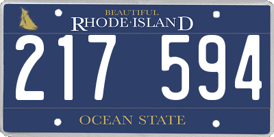 RI license plate 217594